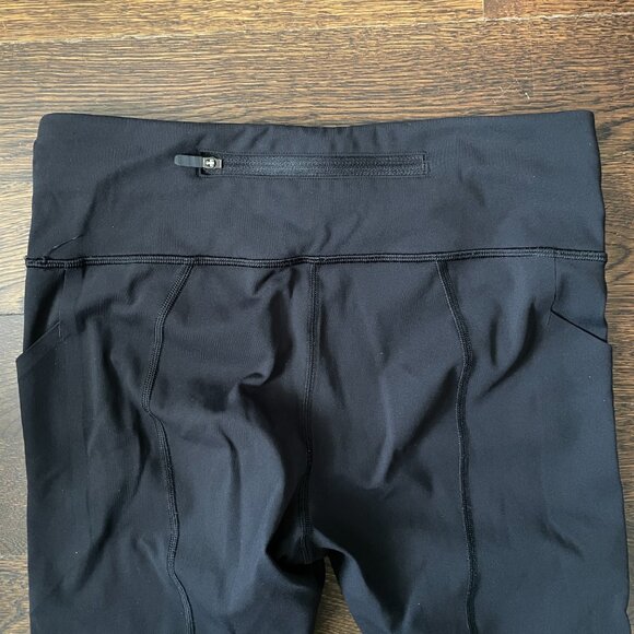 Lululemon Pace Rival Crop Black Yoga Running Leggings w/pockets-Size 6 - Picture 5 of 11